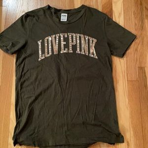 NWOT Pink Sz. Small Bling Tee w/ Diamond Cut Back